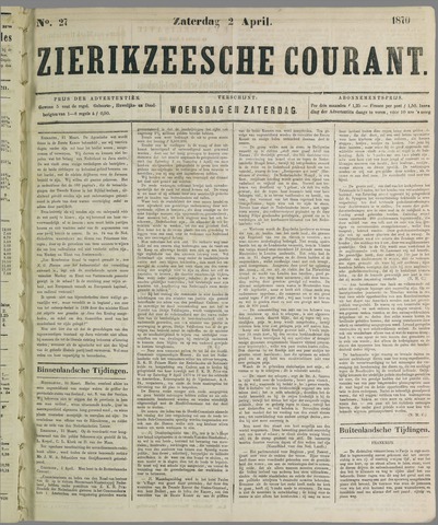 Zierikzeesche Courant 1870-04-02
