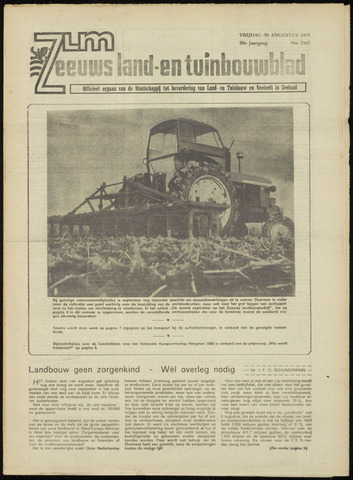 Zeeuwsch landbouwblad ... ZLM land- en tuinbouwblad 1968-08-30
