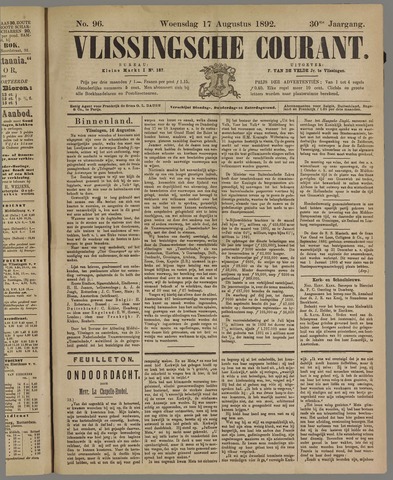 Vlissingse Courant 1892-08-17