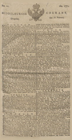 Middelburgsche Courant 1772-02-18