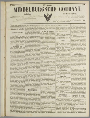 Middelburgsche Courant 1910-09-23