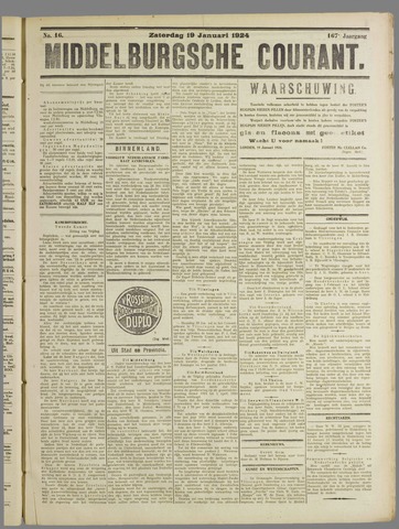 Middelburgsche Courant 1924-01-19