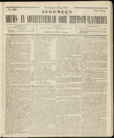 Ter Neuzensche Courant. Algemeen Nieuws- en Advertentieblad voor Zeeuwsch-Vlaanderen / Neuzensche Courant ... (idem) / (Algemeen) nieuws en advertentieblad voor Zeeuwsch-Vlaanderen 1871-06-07