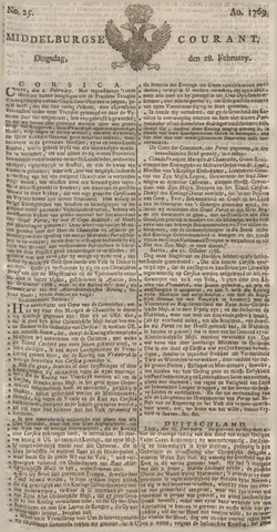 Middelburgsche Courant 1769-02-28
