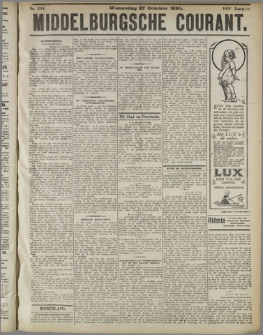 Middelburgsche Courant 1920-10-27