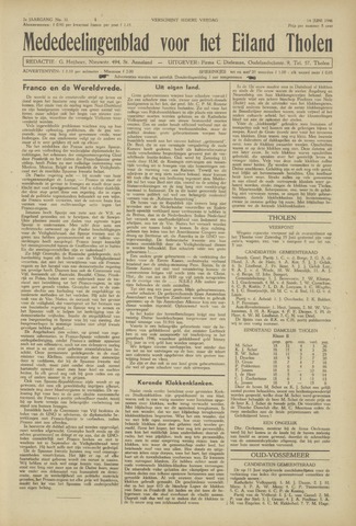 Eendrachtbode (1945-heden)/Mededeelingenblad voor het eiland Tholen (1944/45) 1946-06-14
