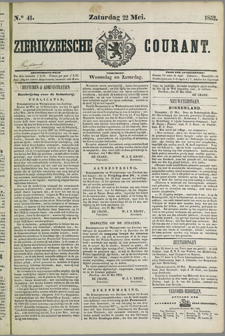 Zierikzeesche Courant 1852-05-22