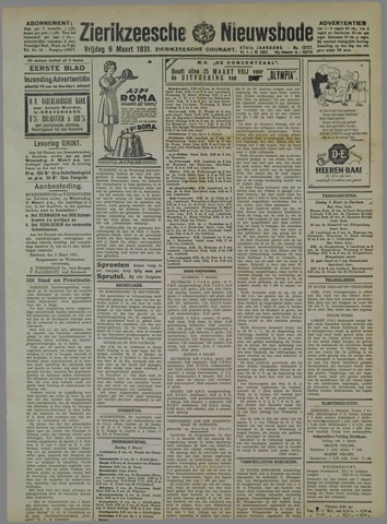 Zierikzeesche Nieuwsbode 1931-03-06