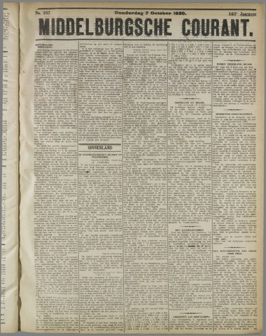 Middelburgsche Courant 1920-10-07