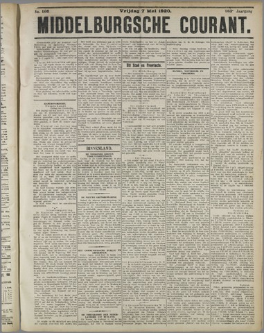 Middelburgsche Courant 1920-05-07