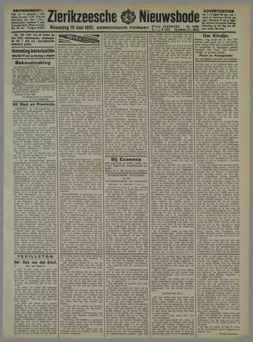 Zierikzeesche Nieuwsbode 1931-06-10