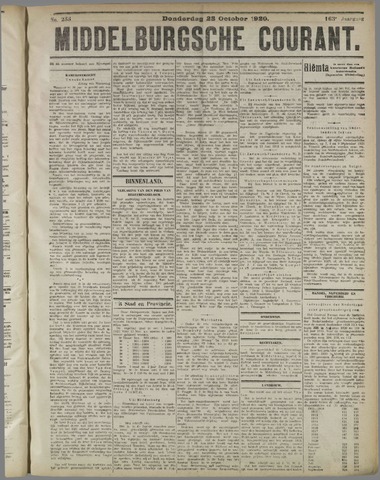 Middelburgsche Courant 1920-10-28