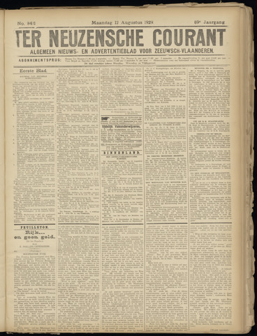 Ter Neuzensche Courant. Algemeen Nieuws- en Advertentieblad voor Zeeuwsch-Vlaanderen / Neuzensche Courant ... (idem) / (Algemeen) nieuws en advertentieblad voor Zeeuwsch-Vlaanderen 1929-08-12
