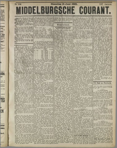 Middelburgsche Courant 1920-06-14