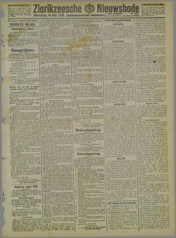 Zierikzeesche Nieuwsbode 1919-05-14