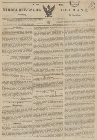 Middelburgsche Courant 1839-11-30