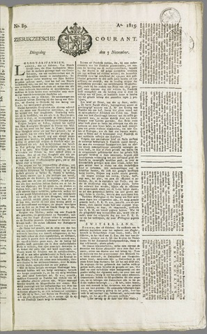 Zierikzeesche Courant 1815-11-07