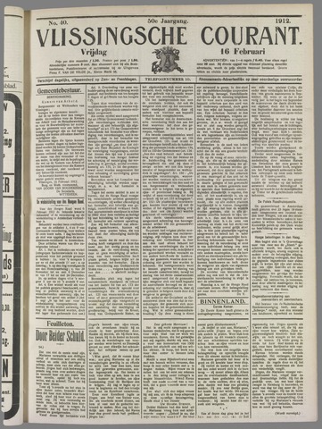 Vlissingse Courant 1912-02-16