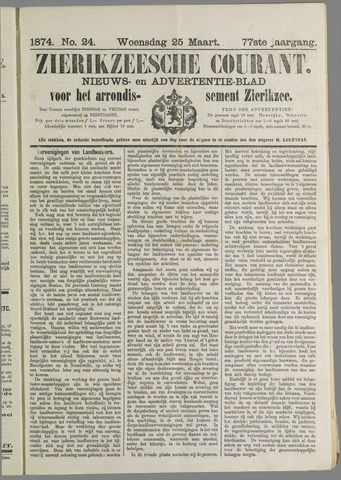 Zierikzeesche Courant 1874-03-25