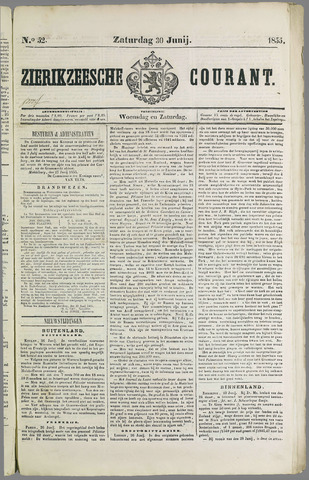 Zierikzeesche Courant 1855-06-30
