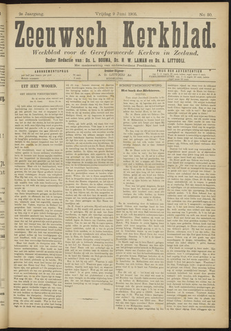 Zeeuwsche kerkbode, weekblad gewijd aan de belangen der gereformeerde kerken/ Zeeuwsch kerkblad 1905-06-09