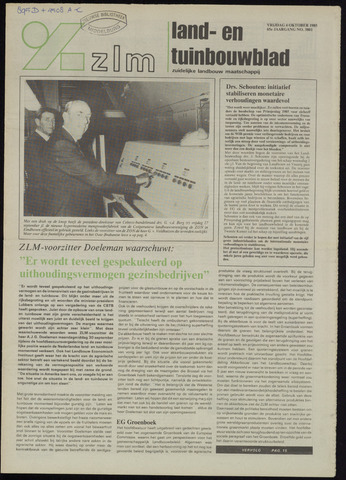 Zeeuwsch landbouwblad ... ZLM land- en tuinbouwblad 1985-10-04