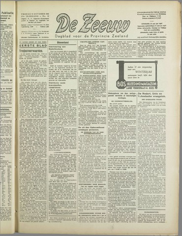 De Zeeuw. Christelijk-historisch nieuwsblad voor Zeeland 1940-10-11