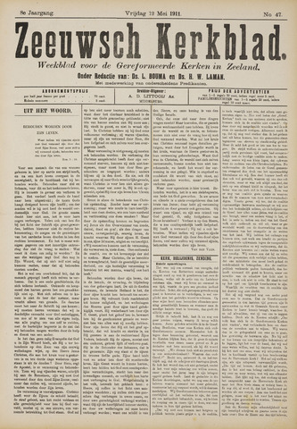 Zeeuwsche kerkbode, weekblad gewijd aan de belangen der gereformeerde kerken/ Zeeuwsch kerkblad 1911-05-12