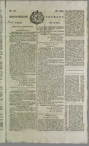 Zierikzeesche Courant 1829-06-16