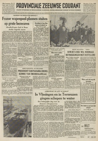 Provinciale Zeeuwse Courant 1955-01-17