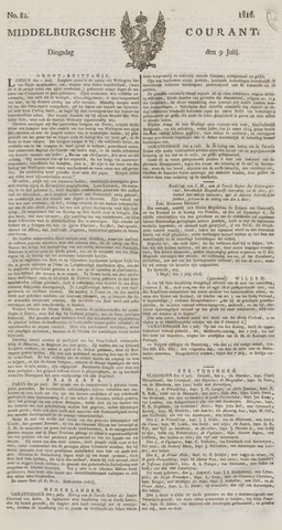Middelburgsche Courant 1816-07-09