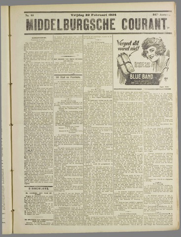 Middelburgsche Courant 1924-02-22