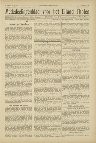 Eendrachtbode (1945-heden)/Mededeelingenblad voor het eiland Tholen (1944/45) 1946-03-22