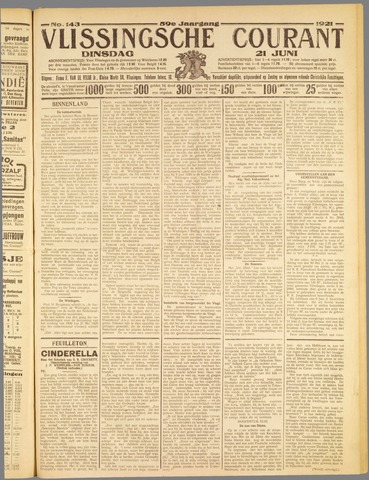 Vlissingse Courant 1921-06-21