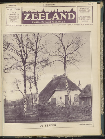 Zeeland. Geïllustreerd Weekblad 1933-01-06