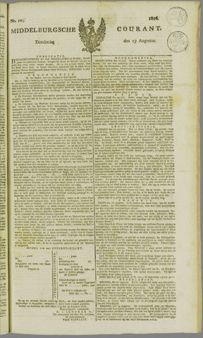 Middelburgsche Courant 1816-08-29