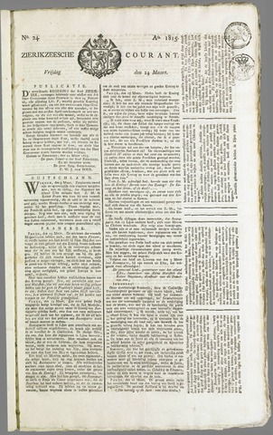 Zierikzeesche Courant 1815-03-24
