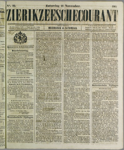 Zierikzeesche Courant 1861-11-20