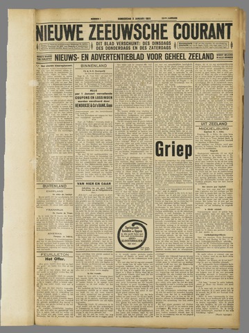 Nieuwe Zeeuwsche Courant 1929-01-03