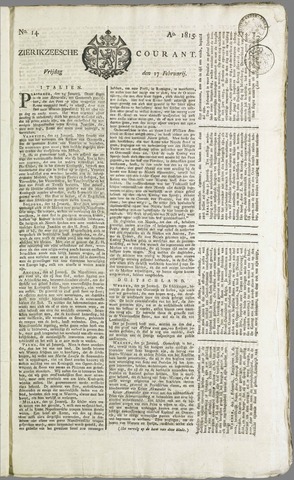 Zierikzeesche Courant 1815-02-17