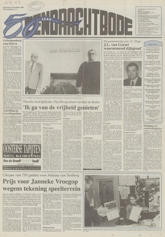 Eendrachtbode /Mededeelingenblad voor het eiland Tholen 1994-12-08