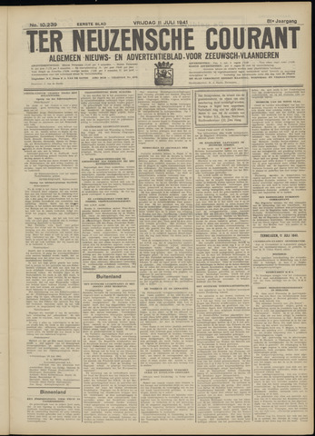 Ter Neuzensche Courant / Neuzensche Courant / (Algemeen) nieuws en advertentieblad voor Zeeuwsch-Vlaanderen 1941-07-11