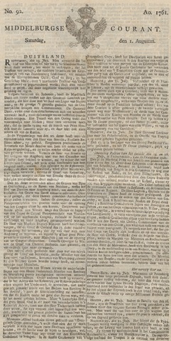 Middelburgsche Courant 1761-08-01