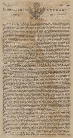 Middelburgsche Courant 1772-11-24