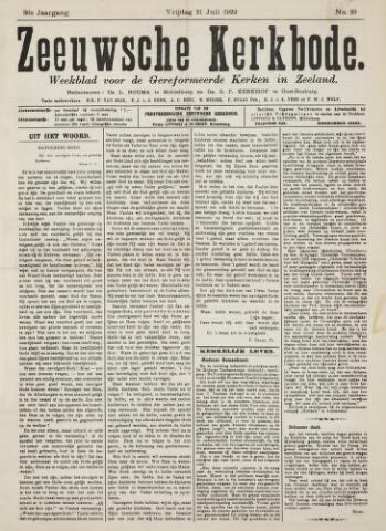 Zeeuwsche kerkbode, weekblad gewijd aan de belangen der gereformeerde kerken/ Zeeuwsch kerkblad 1922-07-21