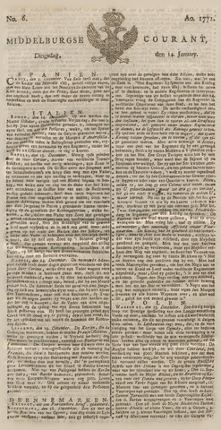 Middelburgsche Courant 1772-01-14