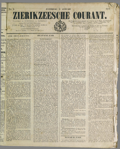 Zierikzeesche Courant 1871-01-08