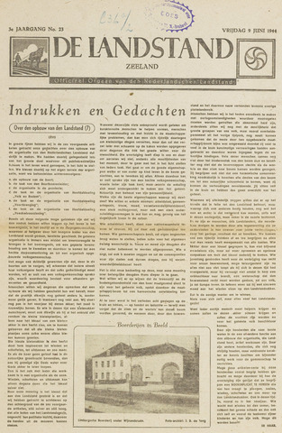 De landstand in Zeeland, geïllustreerd weekblad. 1944-06-09