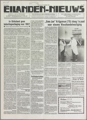 Eilanden-nieuws. Christelijk streekblad op gereformeerde grondslag 1986-11-25
