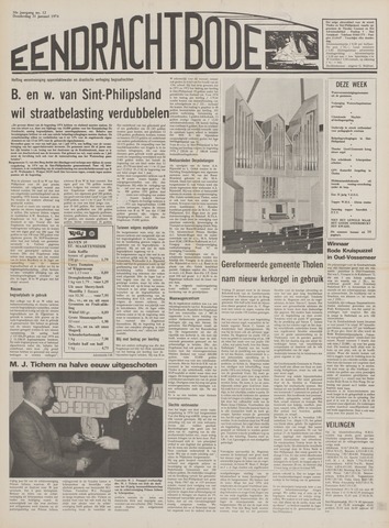 Eendrachtbode /Mededeelingenblad voor het eiland Tholen 1974-01-31